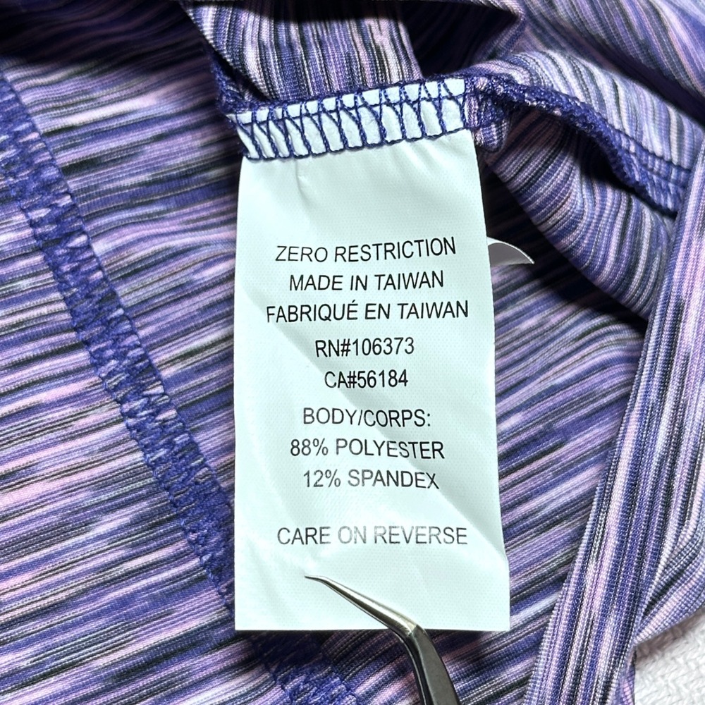 NEW Zero Restriction Shae Performance 1/4 Zip Women Small Space Dye Purple Mock - Picture 5 of 12